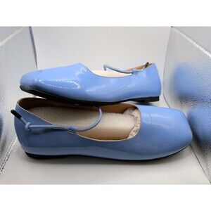 Women's Empress Blue Square Toe Flats
